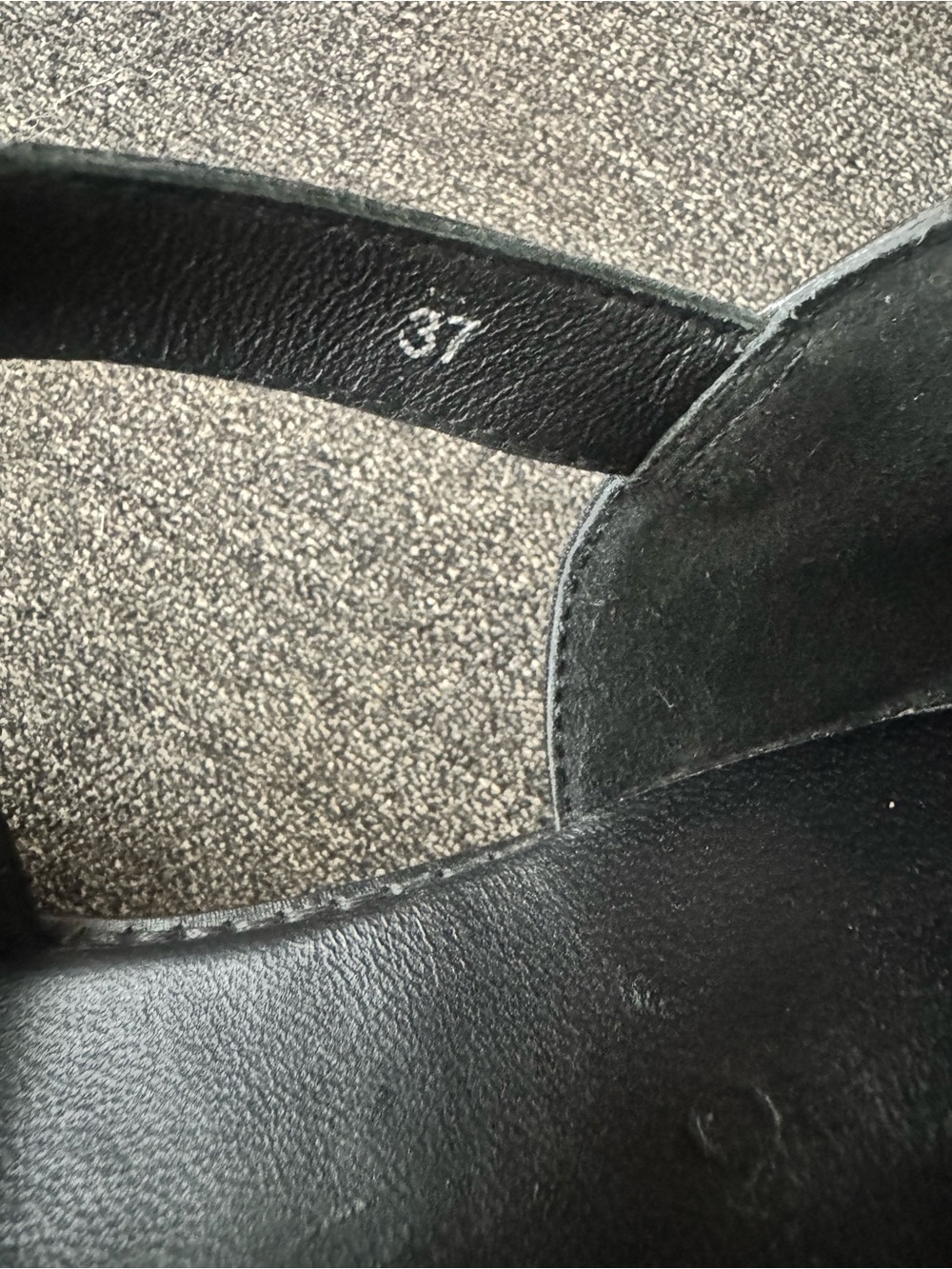 Anthropologie Pilcro Maris Fisherman Sandals 37 Black Leather Classic Cage Flats - Picture 15 of 15